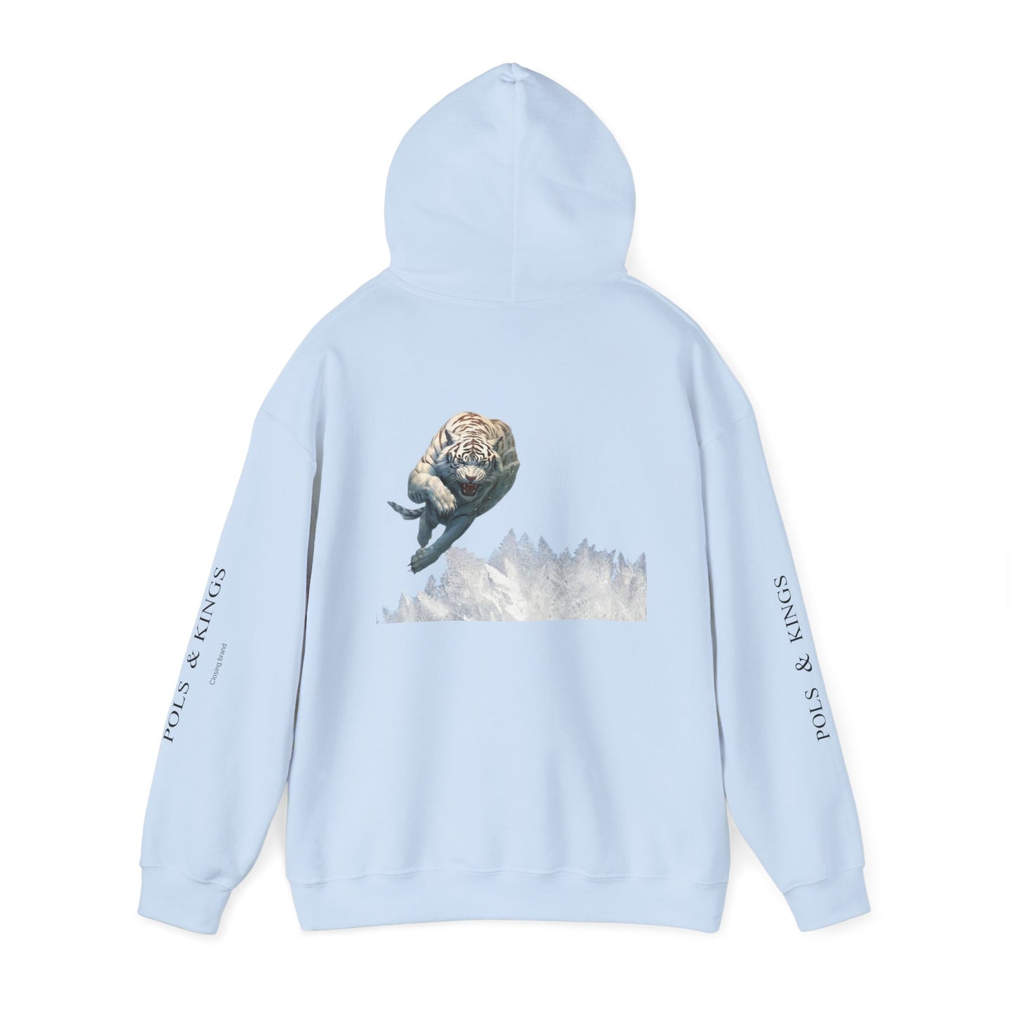 Playful Tiger Graphic Unisex Hoodie - Cool Blue Artwork